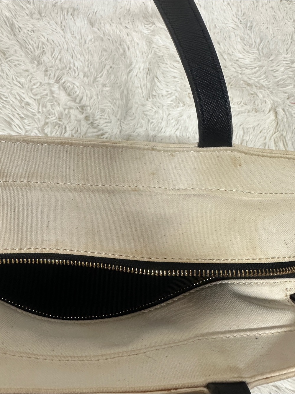 Kate Spade Imagination Monsters Party Francis Tote Bag Canvas Leather - Rare - Picture 14 of 16